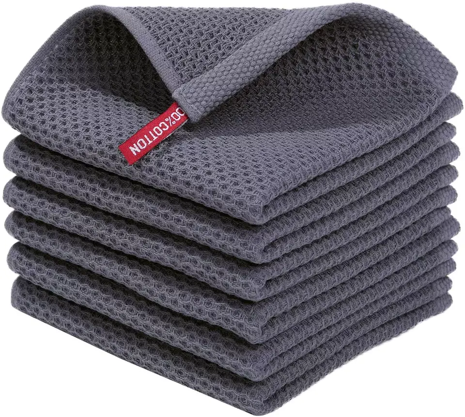 
											
												WAFFLE WEAVE TOWEL FOR GLASS